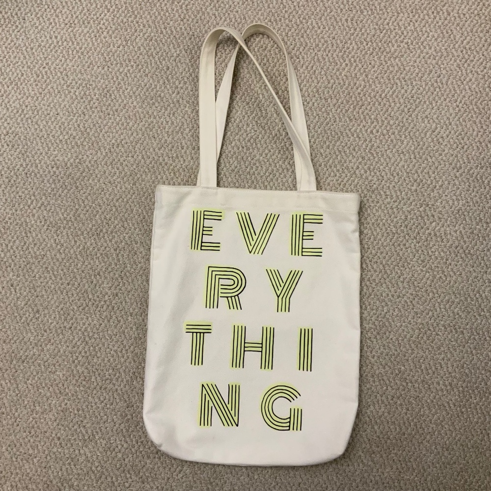 Canvas tote bag with inside pocket